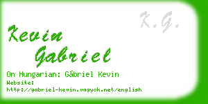 kevin gabriel business card