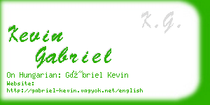 kevin gabriel business card